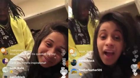 Cardi B Leaks Fake Sex Tape on Instagram Live After Offset。